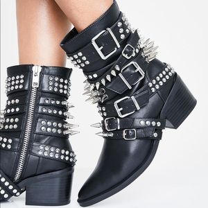 SOLD🖤Current Mood Rocked All Over Studded Boots
